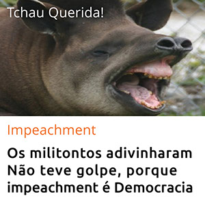 Os militontos adivinharam... Não teve golpe, porque impeachment é Democracia.