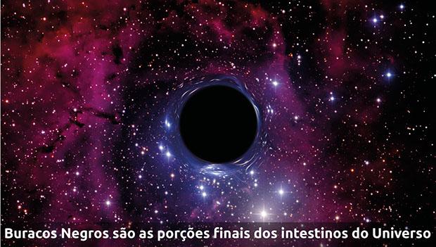 Buracos Negros são segundo alguns estudiosos, as porções finais dos intestinos do Universo.l